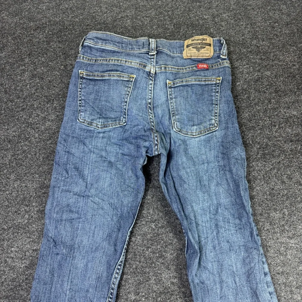 Wrangler Waldon Classic Straight Leg Jeans Boys 12 Blue Denim Cotton Regular Fit